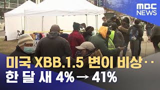 미국 XBB.1.5 변이 비상‥ 한 달 새 4% → 41% (2023.01.04/12MBC뉴스)