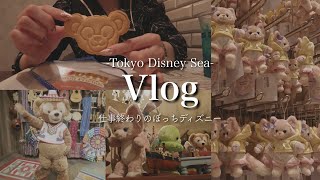 【Disney Vlog】ダフフレ好きが17時から1人で楽しんだディズニー🦊💕🌊雨やばすぎたけど😅【Duffy and Friends】