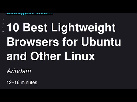 10 Best Lightweight Browsers for Ubuntu and Other Linux