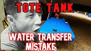 Tote Tank Water Transfer Mistake | キャンピングトレーラから排水タンクへの排水作業　オーバーフロー【閲覧注意】