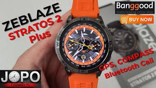 ZEBLAZE STRATOS 2 Plus GPS Smart Watch, Amoled, Compass, Bluetooth Call│Smart Watch Review│Subtitles