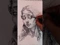 youtubeshorts inkart pensketching sketchingtutorial portraitpainting artgallery inkpainting