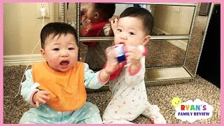 Twin Babies Fun Playtime with Ryan's Family Review!