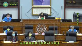 1100707台東縣議會第19屆第5次定期會--審查議案