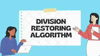 Division Restoring Algorithm | H3 | COAA