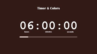 6 Hour Countdown Study Timer 🥥 Coconut Brown