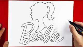 How to Draw Barbie Logo - Step by Step