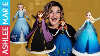 Disney Frozen Anna and Elsa princess cake decorating tutorials - Frozen 2