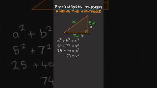 Pythagoras - Find the hypotenuse (longest side) #maths #revision #fyp #pythag