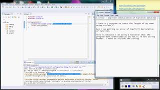 C Programming - Error Implicit Declaration Of Function Solution