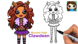 How to Draw Clawdeen Wolf Girl | Monster High Dolls