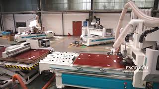 Automatic Furniture Production Line: Nesting with Pre-labeling