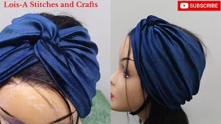 2 IN 1 TWISTED HEADBAND/TURBAN #turban #diy #craft #FASHION