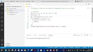 How to count duplicate elements in an array in javascript?