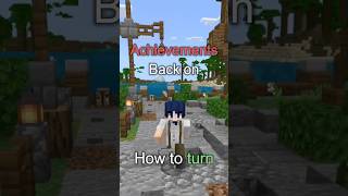 How to Turn Achievements Back On Minecraft Bedrock NBT Editing #minecraft #commandblock #tutorial