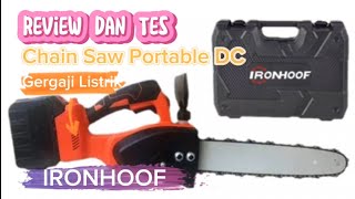 Review dan Tes Chain Saw / Gergaji Mesin Listrik IronHoof