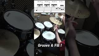 いますぐ使えるフィルイン -492個め- (ハイハットがカッコ良いフィル)  #shorts #drummer #drums #ドラムフィルイン #ドラムテクニック