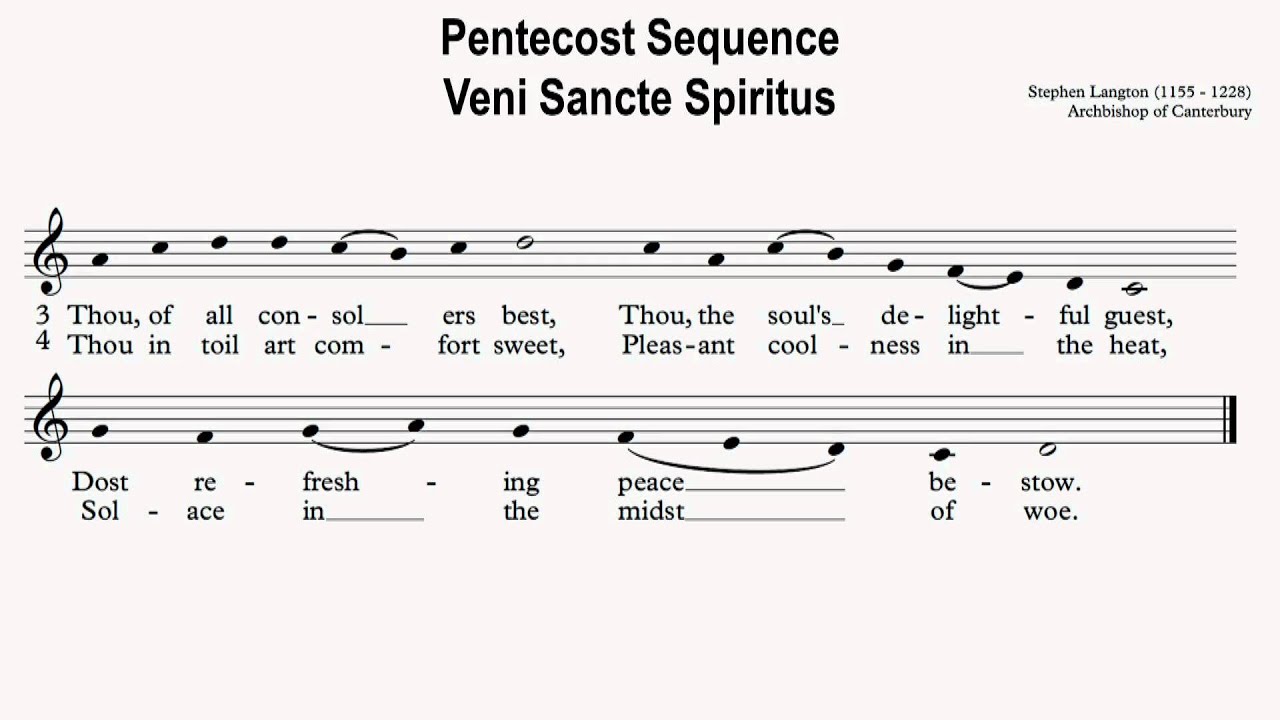 Pentecost Sequence In English Youtube