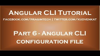 Angular CLI configuration file