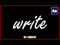 Handwriting Text Animation in After Effects – Easy Write-On Effect Tutorial