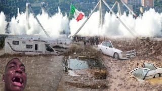 Emilia romagna flooding today live footages! Houses and cars damage! Italy flood 2023