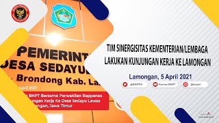 TIM SINERGISITAS KEMENTRIAN/LEMBAGA LAKUKAN KUNJUNGAN KERJA KE LAMONGAN