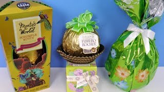 Lindt Lindor Mega Egg Grand Ferrero Rocher Truffle Pig Monty’s World Truffle Candies \u0026 Chocolate Egg