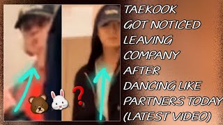 OMG!💋😱Taekook Got Noticed Leaving Company After Dancing Like Partners Today(New)#taehyung#jungkook