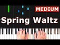 Chopin - Spring Waltz (Mariage d'Amour) - EASY Piano Tutorial