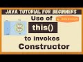 this() to invoke constructor | this keyword in Java