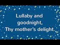 brahms lullaby lyrics nursery rhymes with lyrics