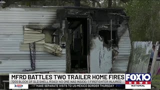 Firefighter injured as Mobile Fire-Rescue crews battle Old Shell Road fire