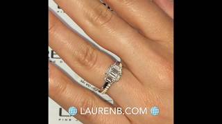 1.43 ct Emerald Cut 3-Stone Engagement Ring