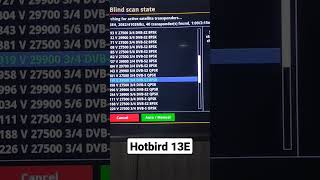 Hotbird 13e scan result new channel list 2022