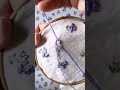 ラベンダー刺繍のシュシュ製作中ショート動画です。 shorts