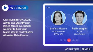 XWiki and OpenProject | Stay in control after Atlassian Data Center webinar preview