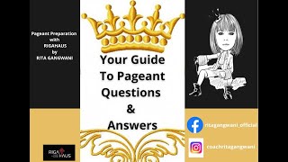 GUIDE TO PAGEANT QUESTIONS AND ANSWERS  | MISS INDIA 2020 | PAGEANT QUESTIONS |PREPARE WITH RIGAHAUS