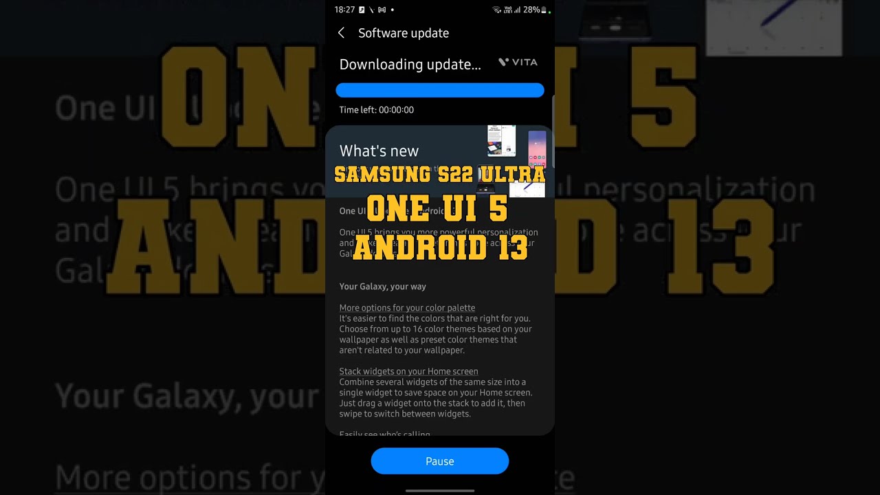 ANDROID 13 EASY ONE MINUTE UPDATE, ONE UI 5 BETA SAMSUNG S22 ULTRA/ S22/S22 plus