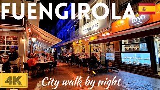 🇪🇦[4K] Fuengirola nightlife | Evening Walk January 2023 Costa del Sol | Málaga, Spain