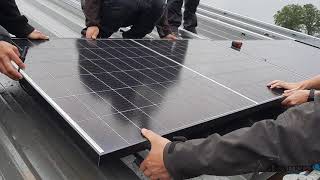 ARaymond Energies, solar panel fasteners on metal sheet roof, PowAR® Snap