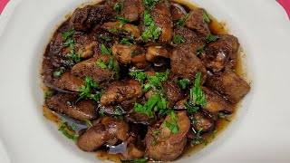 طريقة تحضير سودا او كبدة الدجاج بدبس الرمان  Chicken liver with pomegranate molasses recipe