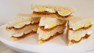 SRI LANKAN CARAMELISED ONION AND EGGS SANDWICH | කැරමලයිස්ඩ් ලූනු සහ බිත්තර සැන්ඩ්විච්