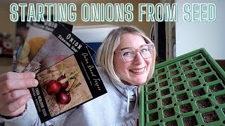 STARTING ONIONS FROM SEED...more variety and BIGGER onions! | Growing food in small spaces