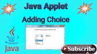 How To Add Choice in Java Applet