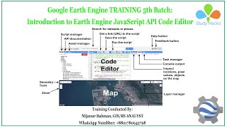 Google Earth Engine TRAINING 5th Batch: Introduction to Earth Engine JavaScript API Code Editor
