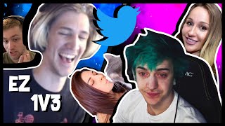 xQc Destroys Ninja & His Wife - Alinity Gets Rolled - In Twitter Beef Regarding Charity Streamers