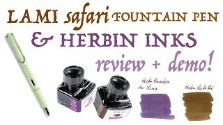Herbin inks & LAMY Safari Fountain Pen Review & Demo!