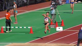 20171008 えひめ国体 女子三段跳決勝 野口ゆり愛