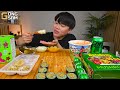 asmr mukbang convenience store store fire noodle hot dog gimbap tteokbokki eating sound