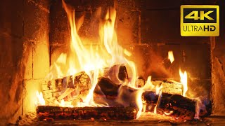 🔥 FIREPLACE (10 HOURS) Ultra HD 4K - Relaxing Fire Burning Video & Crackling Fireplace Sounds